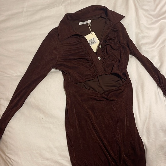NWT | Elena Long Sleeve Dress – Choc Brown - Picture 6 of 9
